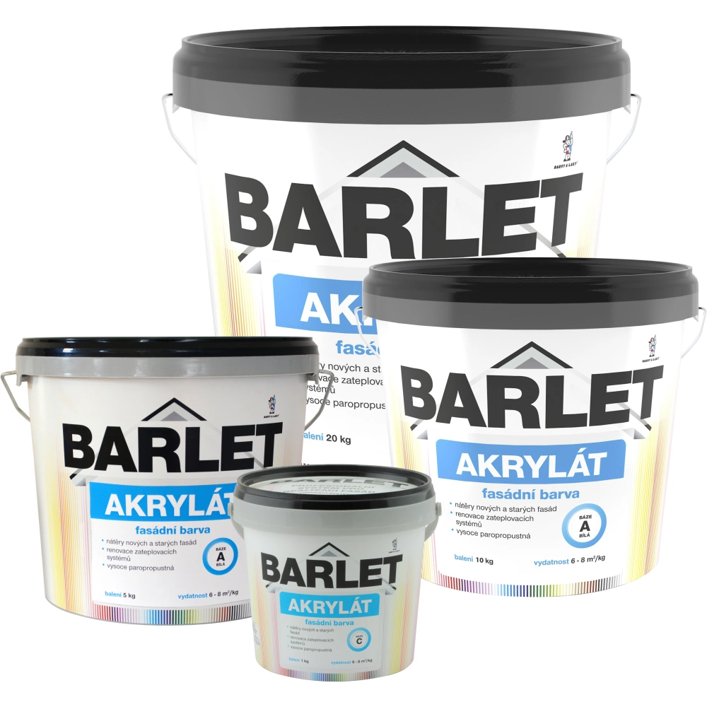 Barlet akrylát plus, biela fasádna farba