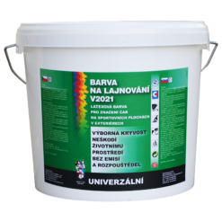 Latex V2021 Farba na lajnovanie 10kg, biela farba na značenie čiar na športoviskách www.Pulzar.sk Farby Laky