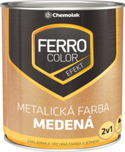 CHEMOLAK Ferro Color efekt medená 2,5L www.pulzar.sk Farby Laky