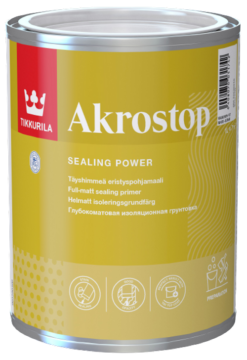 Tikkurila AKROSTOP blokátor fľakov   Biela matná,1L www.pulzar.sk Farby Laky